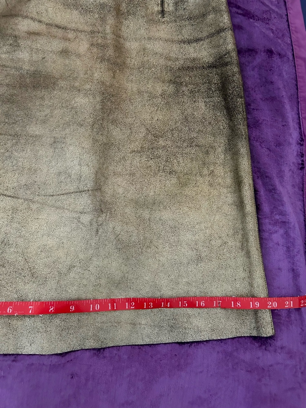 BCBGMaxAzria RARE Distressed Metallic Gold/black A-Line Skirt - Picture 8 of 12